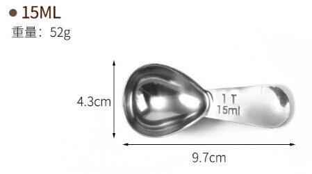 Magnetische maatlepels set van 8 dubbelzijdig roestvrij staal voor