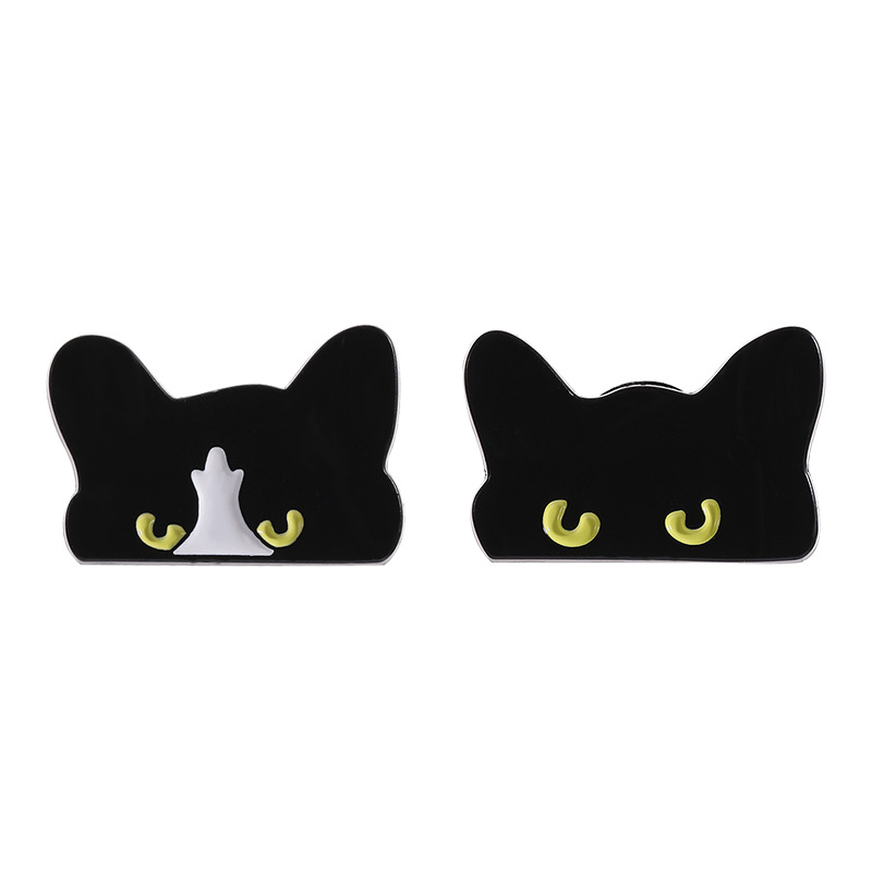 Kleine Zwarte Kat Patch Broche Pin Kleding Tassen Badge Metalen Broches voor Schoenen Badges Applique voor DIY Kleding