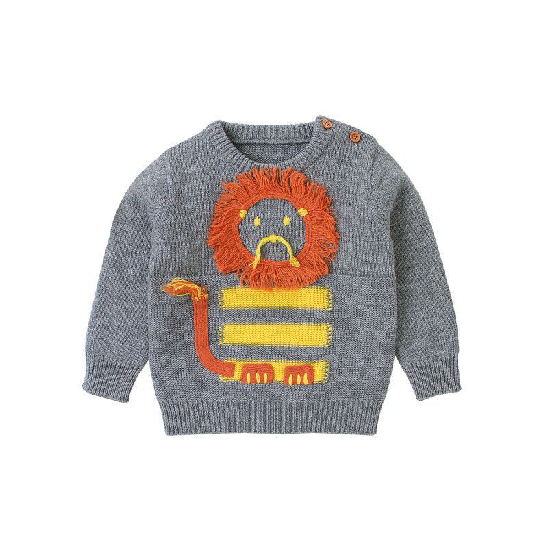Cx-crianças outono bebê menino menina dos desenhos animados animal impressão camisola casual outerwear casaco roupas: H / XL