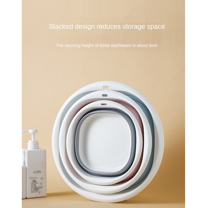 Plastic Folding Basins Portable Wash Basins Folding Laundry Tub Bathroom Kitchen Accessories Travel Folding Wash Basin