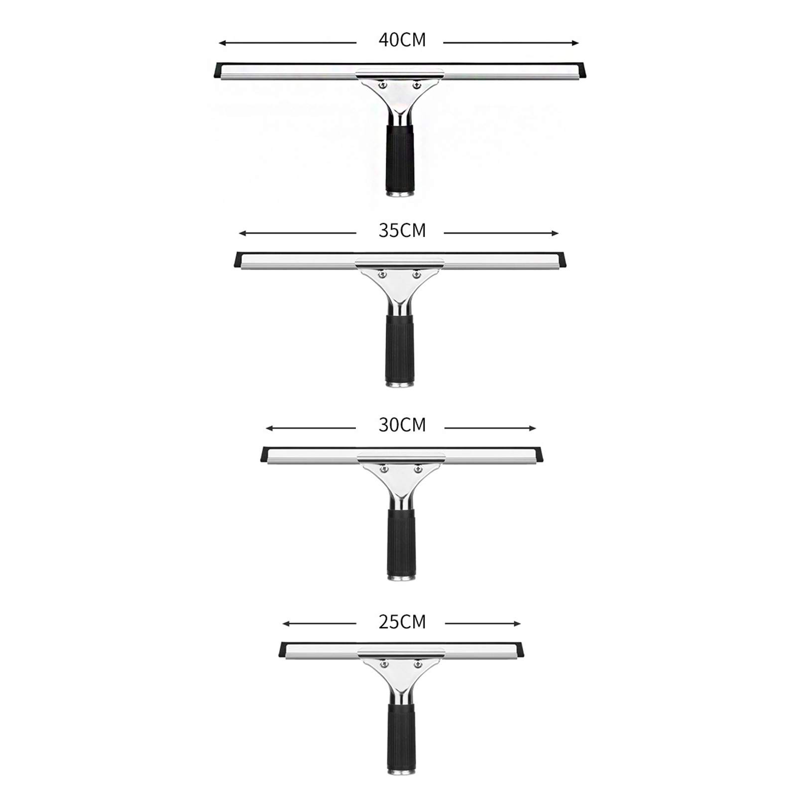 25–45 cm Wischer, Badezimmer-Fensterwischer, professioneller Fensterabzieher mit Gummilippe für Badezimmer, Dusche, Zuhause, Auto, Glasreinigung