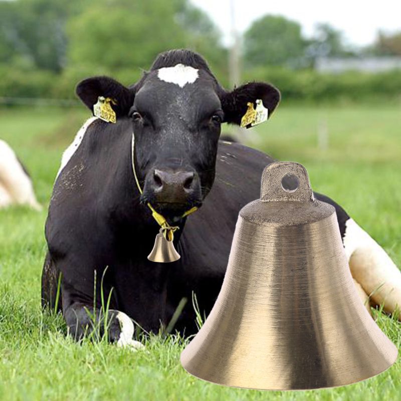 ESTINK Cloche de vache Cloche d'élevage en alliage 3 pièces cloche de