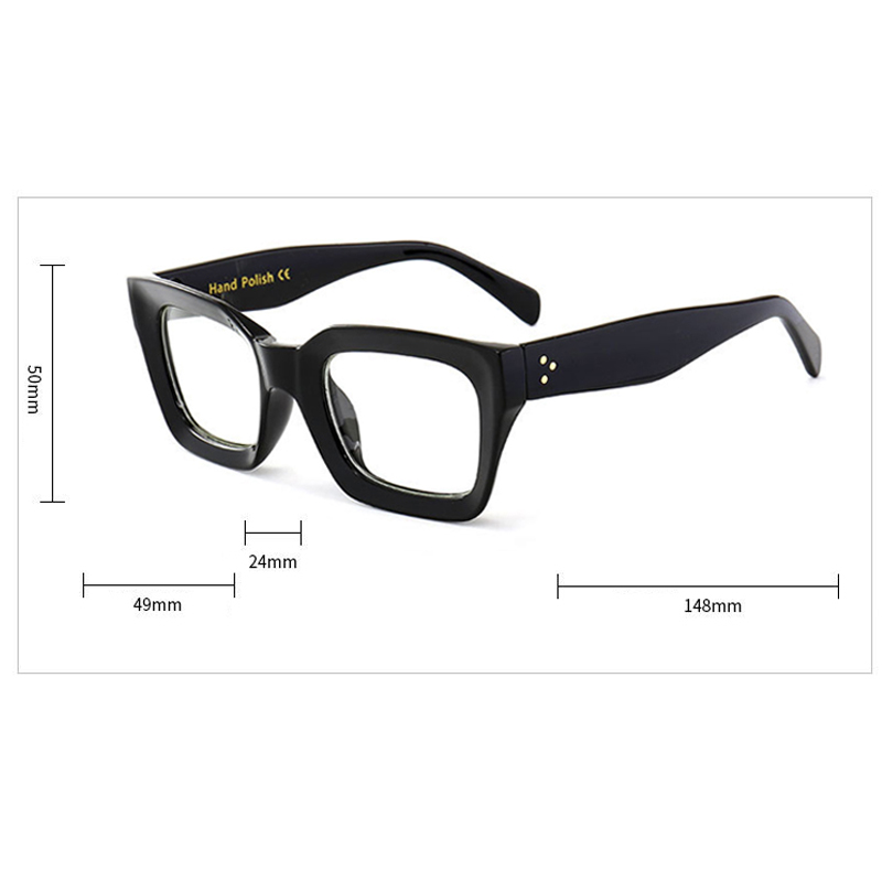 Gafas cuadradas negras para hombre y mujer, lentes transparentes Retro, ópticas transparentes de acetato ultraligeras, monturas de gafas