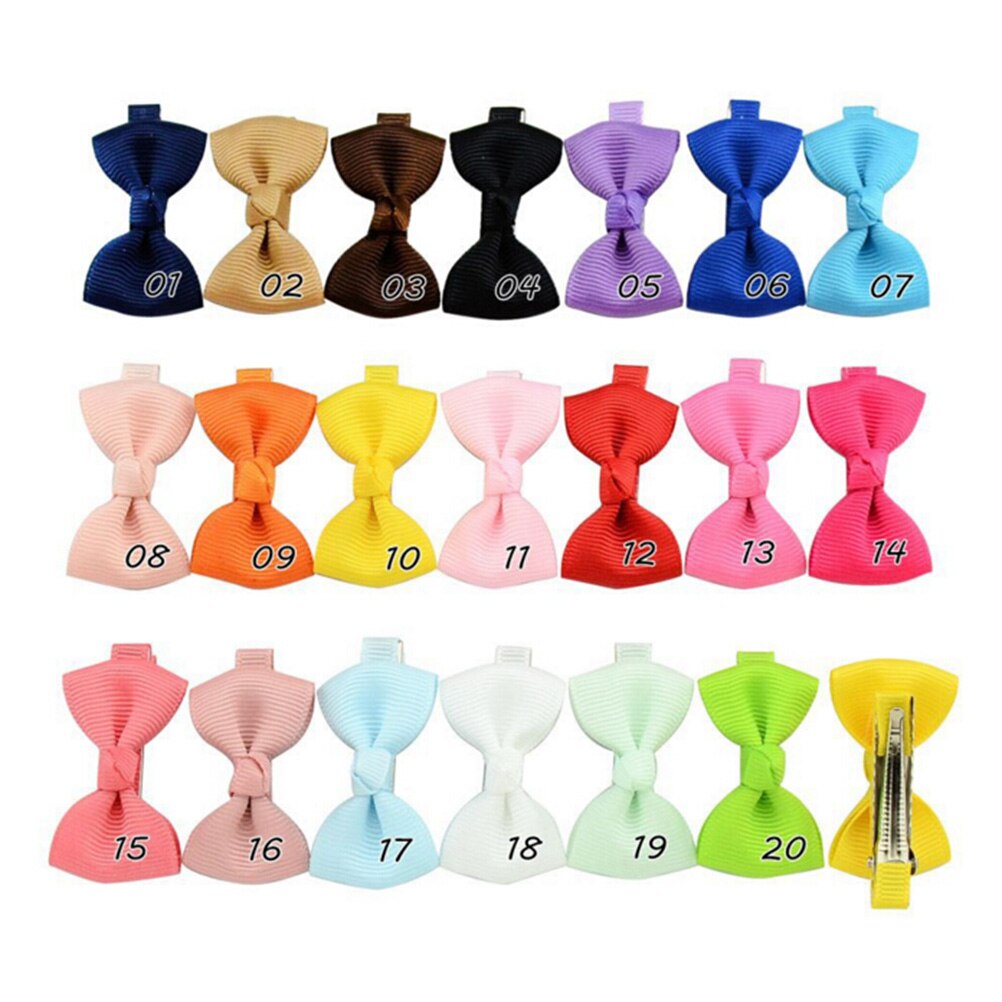 10/20 Stks/partij Gemengde Kleur Baby Boog Haar Clip Baby Haar Ornament Meisje Haar Clip Boog Kleine Haarspeld Haar clips Voor Meisje: 10PCS