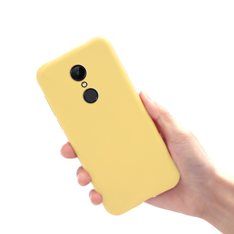 Per Xiaomi Redmi 5 Cassa molle Opaca del silicone Cassa Del Telefono Per Xiaomi Redmi 5 Più Capas su Fonda Xiomi Redmi 5 più di 5 Della Copertura Custodie: Redmi 5 (5.7) / Yellow