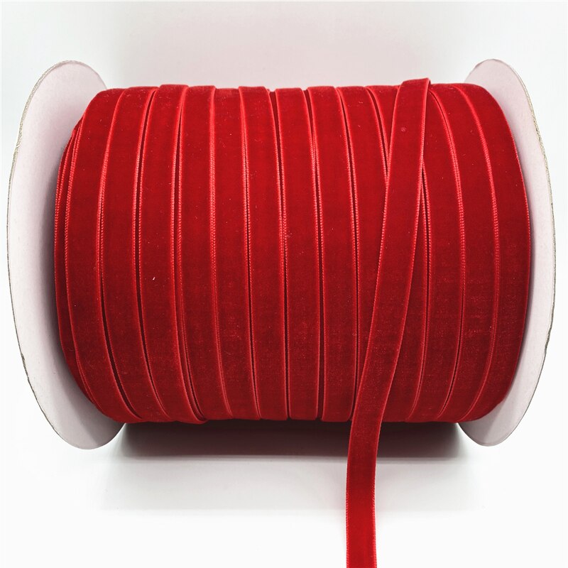 6/10/15/20/25/38mm röda sammetsband handgjorda dek... – Vicedeal