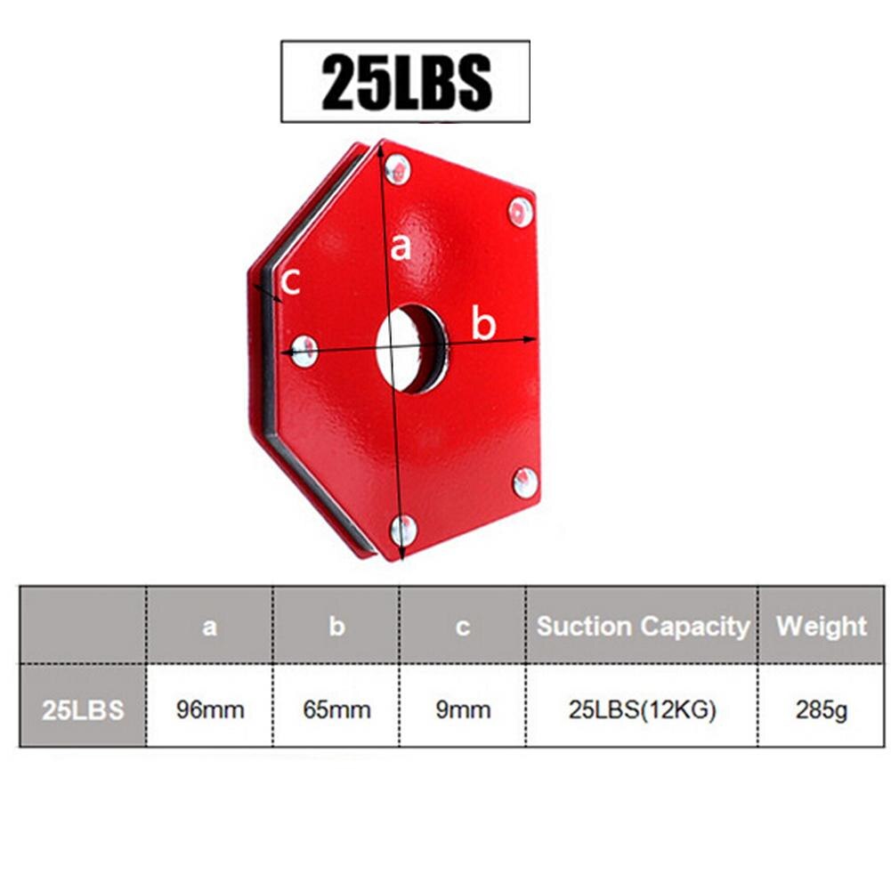 25LB Lassen Klepstandsteller Apparatuur Zware Magnetische Polygon Lassen Verwerking Vast Lassen Tool 96x65x9cm