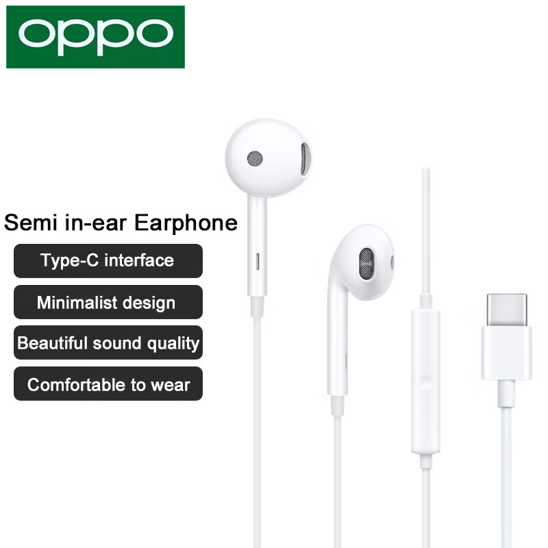 Original OPPO MH135 auricular con cable semi-en-auricular 3,5mm auriculares ordenador portátil teléfono móvil Universal HD micrófono llamada auriculares: Rojo