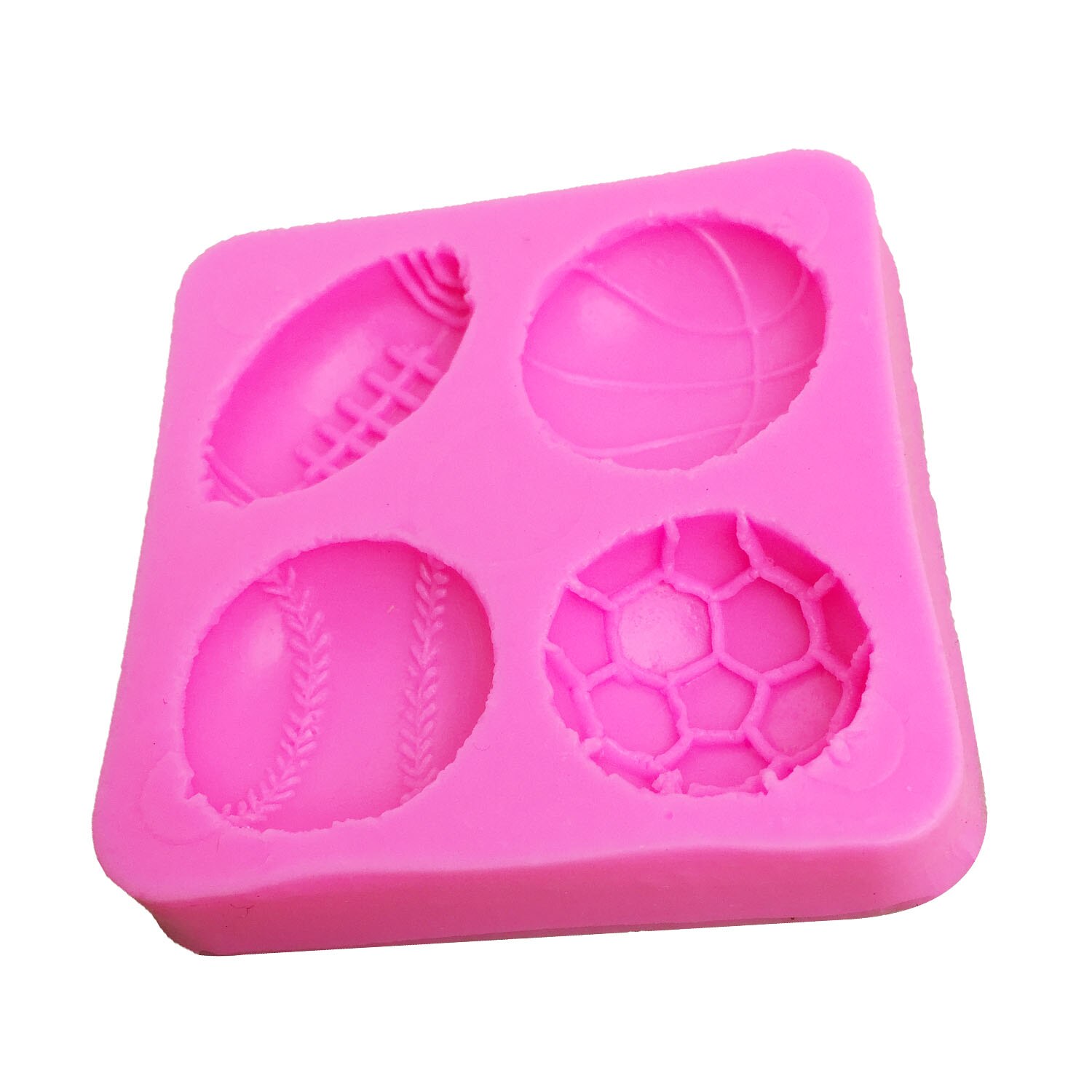 M0149 Football/ basketball/baseball fondant silicone mold for kitchen chocolate candy Clay making cupcake cake decorating tools