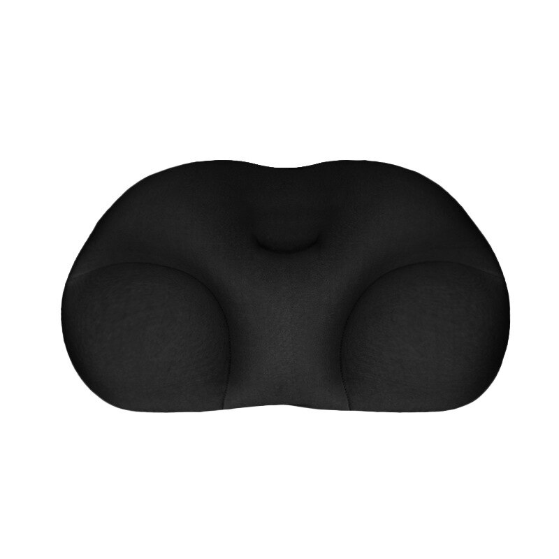 3D Nekkussen Creatieve Neck Head Rest Diepe Slaap Luchtkussen Overdrukventiel Kussens Wasbaar Kussensloop Thuis Textiel: Black