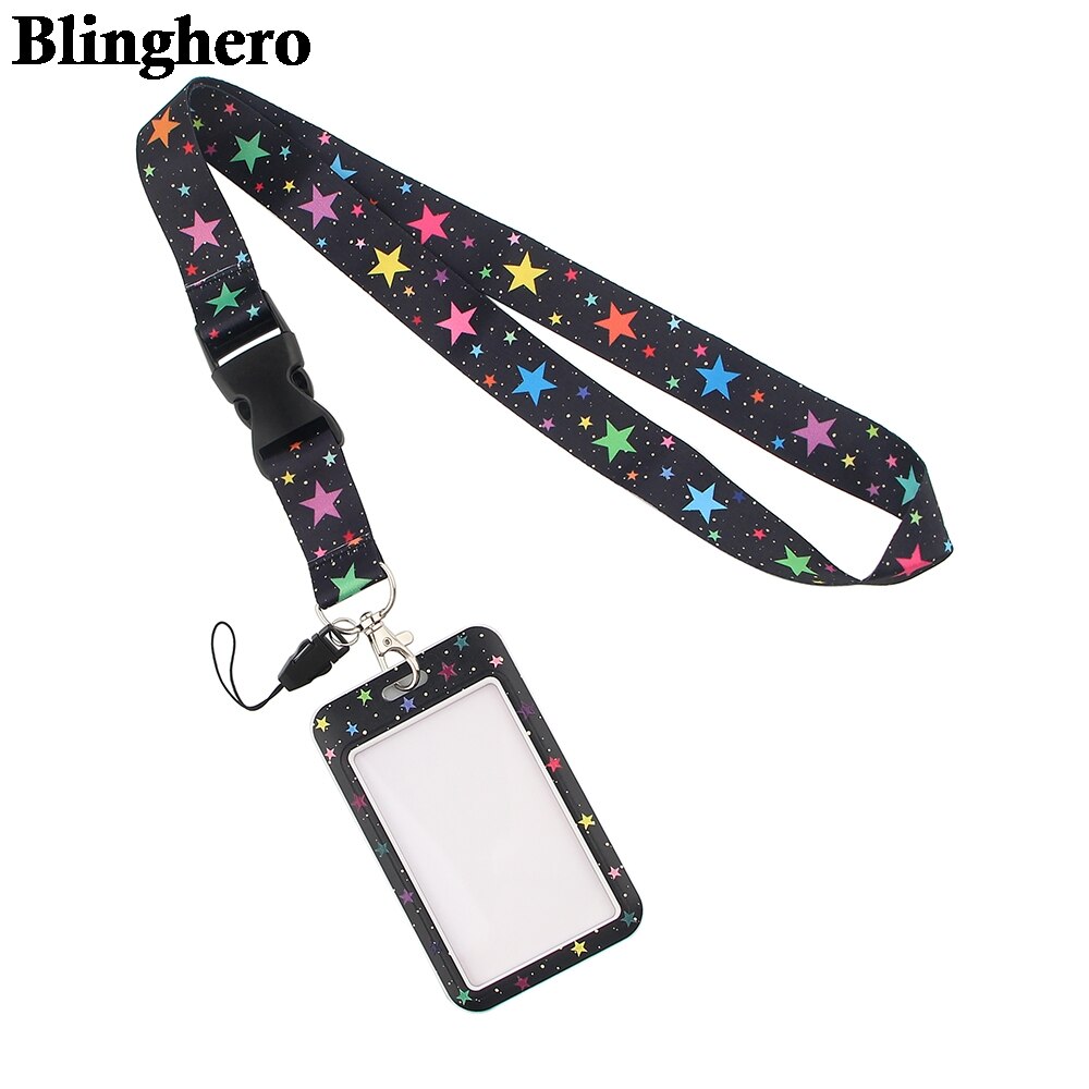 CB0197 Kleurrijke Ster Mobiele Telefoon Lanyard Mode Neck Strap Leuke Lanyards Voor Key Id-kaart Gym Mobiele Telefoon Bandjes Usb badge Lanyard