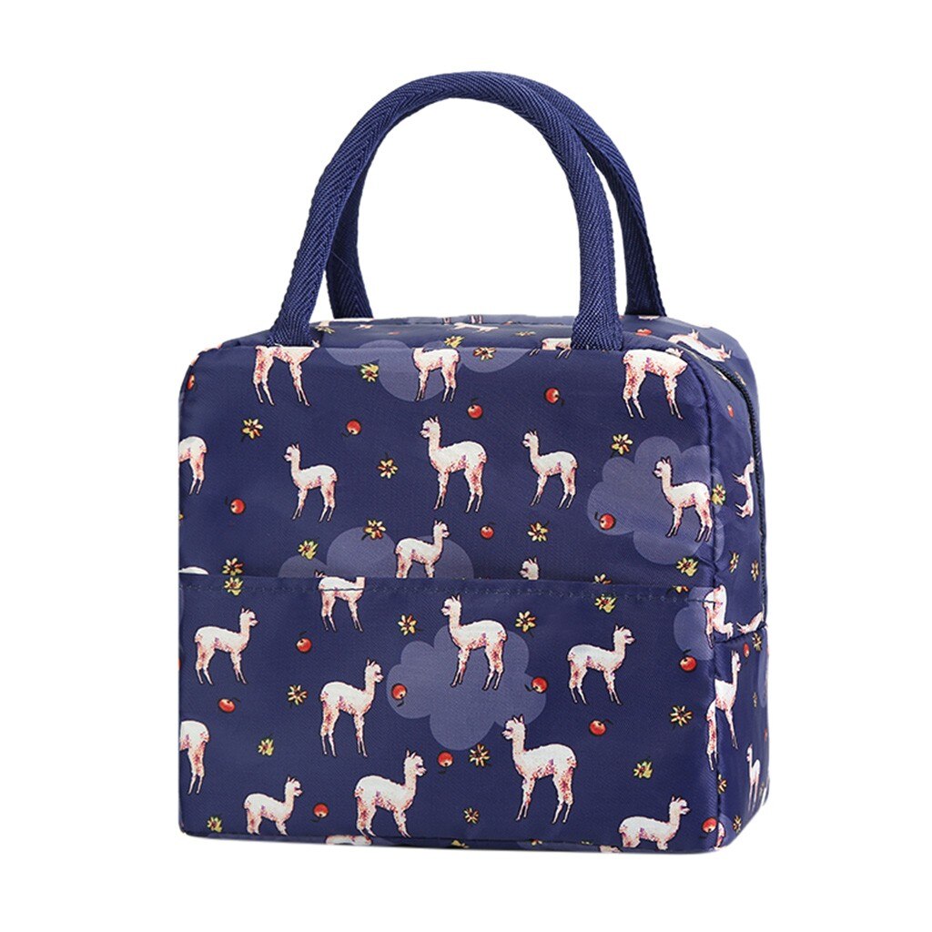Simple Style Large Capacity Waterproof Oxford Lunch Bag Outdoor Picnic Bag high capacity Oxford humanized Lunch package: G
