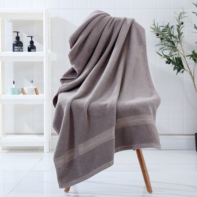 100% Katoen Bad Gezicht Handdoek Set Solid Soft Cotton Unisex Wateropname Handdoek Volwassen Kid 1 Bad 2 Gezicht Bathroomtravel sport Tow: Brown 70x140cm