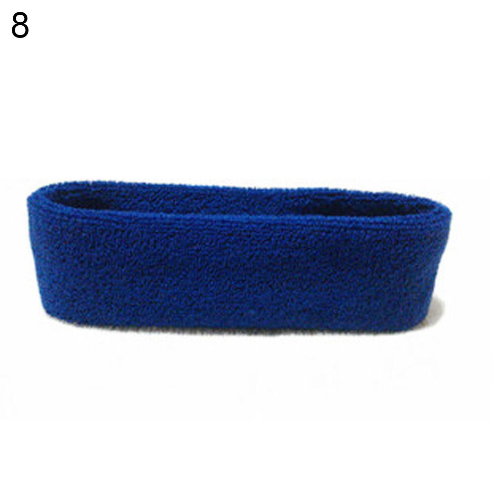 1pc Unisex Sports Yoga Sweatband Headband For Men Sweatband Women Yoga Hair Bands Gym Stretch Head Band Hair Band: Royal Blue