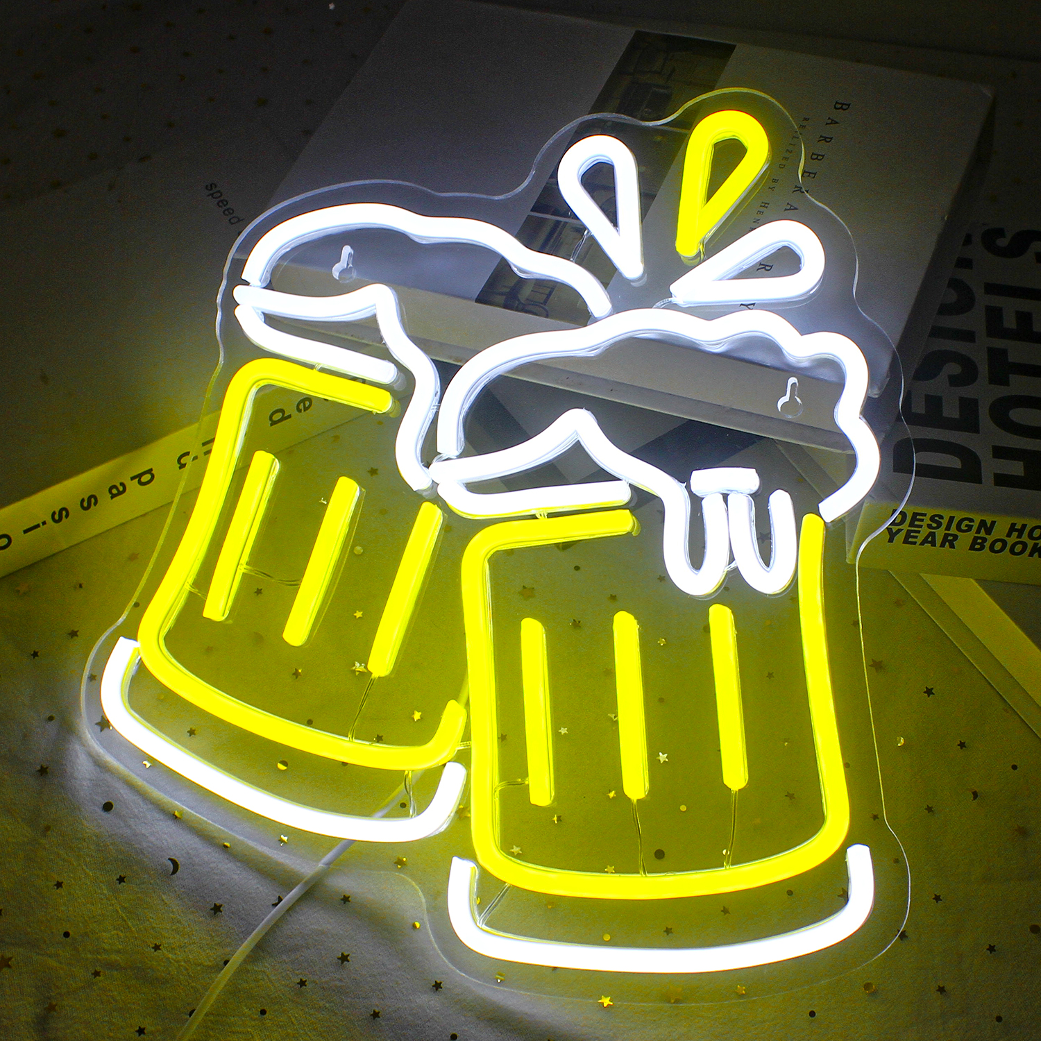 Letrero de neón para Bar de cerveza, luces Led de neón para decoración de pared, letreros iluminados para Bar en casa, carrito, restaurante, cueva, Bistro, Club, decoración de: RGB