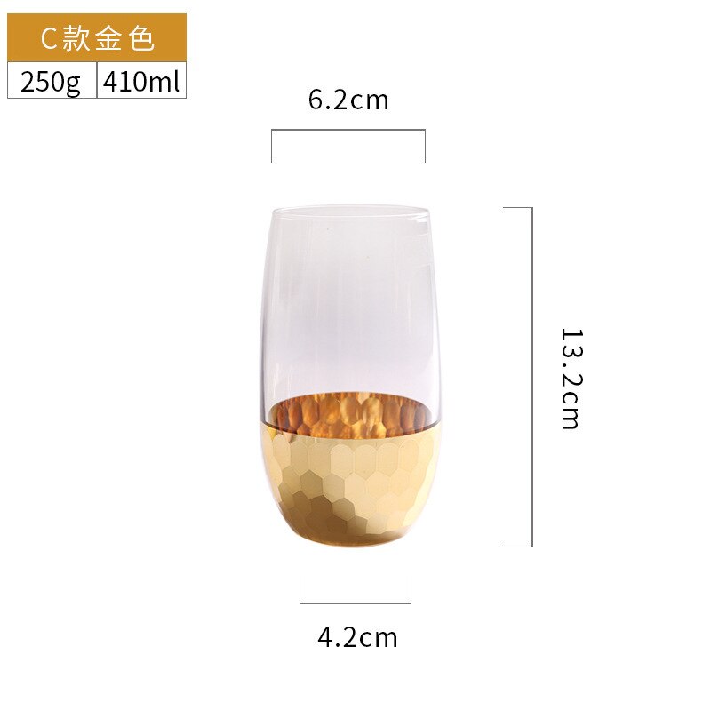 Plated Gouden Rode Wijn Glas Cocktail Glas Gouden Base Wijnglas Bar Club Wijn Set: Chocolade