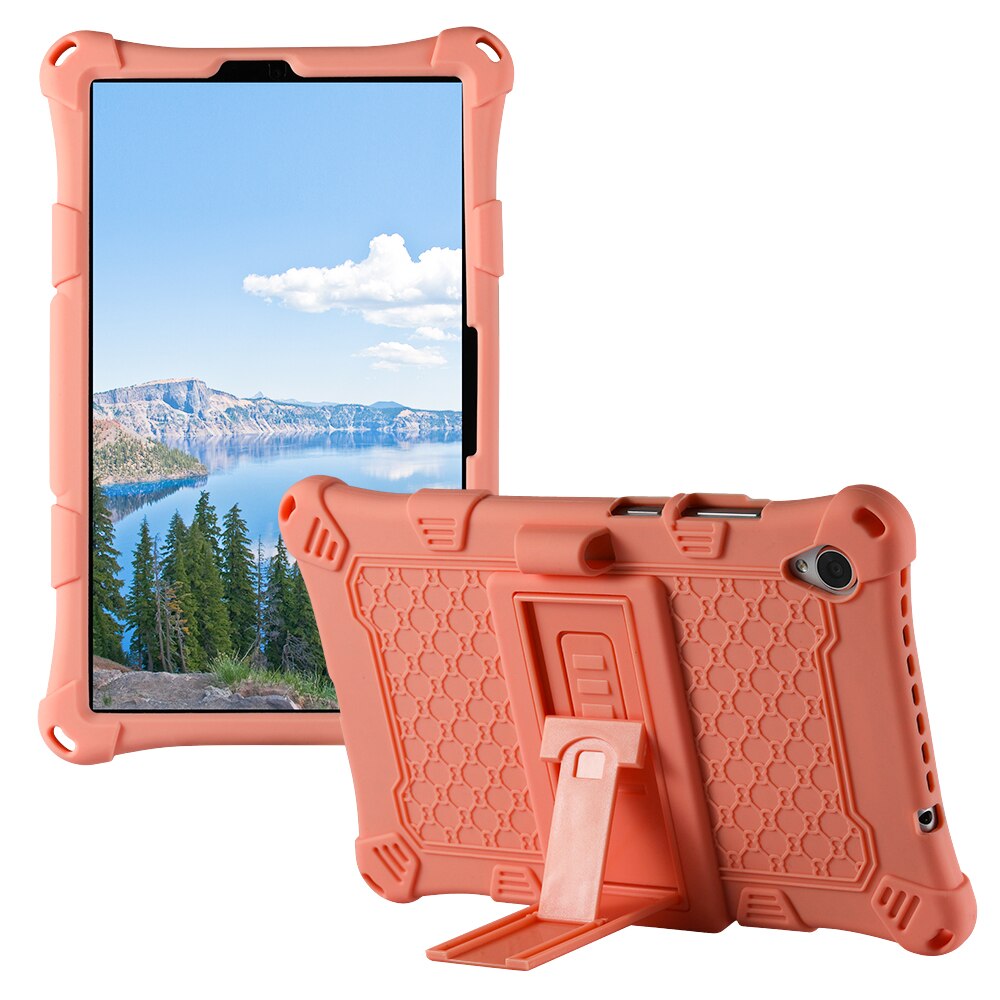Pokrowiec na Lenovo Tab M8 TB-8505F TB-8705X miękki silikonowy pokrowiec na Tablet z podstawką do tabletu lenovo m8 M 8: pink
