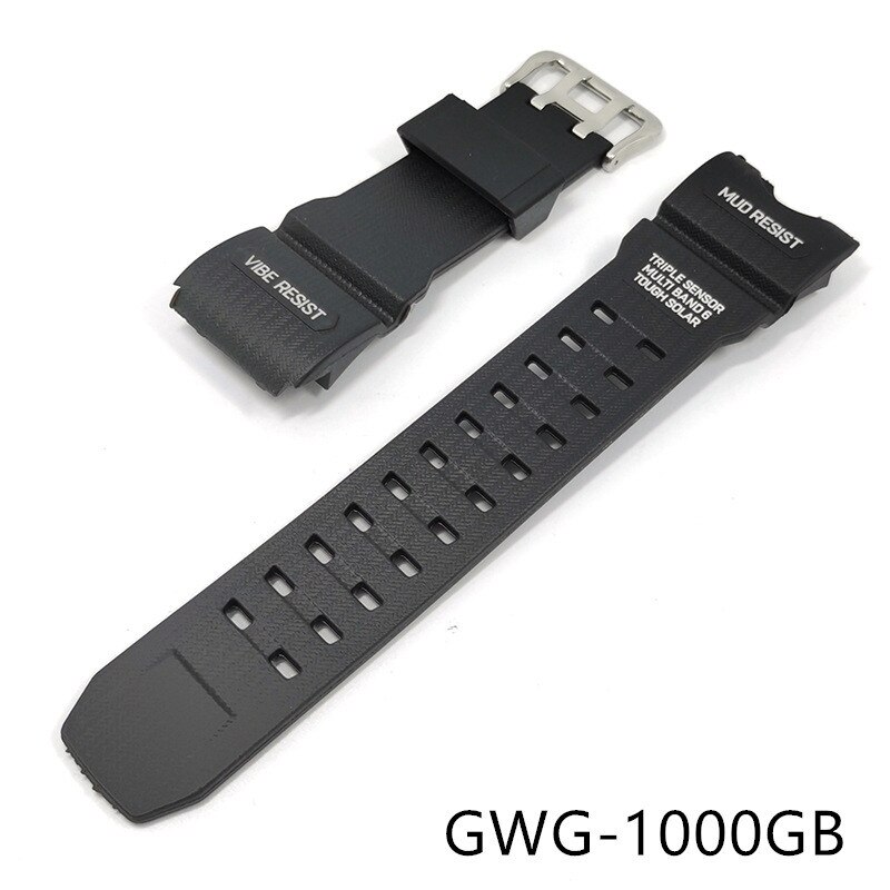 Strap for Casio G-SHOCK GWG-1000GB Black Silicone Watch Band Men Sport Waterproof Wrist Bracelet Accessories for GWG-1000-1A: Default Title