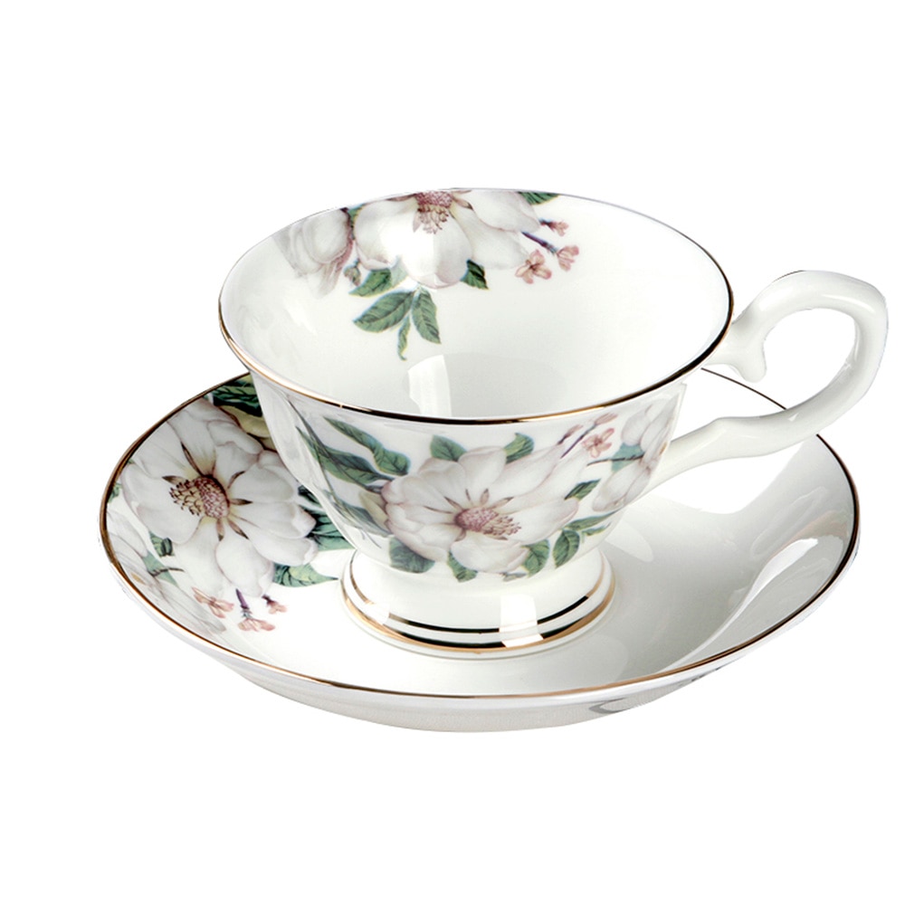 Royal Style Golden Top Grade Bone China Coffee Cup European Tea Cup Set And Saucer Afternoon Tea Teacup Nice BB95