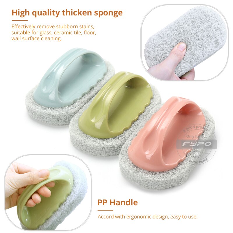 Fypo-cepillo de esponja para Herramientas de limpieza de cocina, cepillo mágico para limpieza de cacerola, esponjas, estropajos, Limpiador de cocina