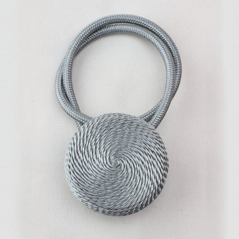 1pc magnetiska gardinfästen rumstillbehör macaron guld gardiner cilp heminredning gardinhållare spännen rem rep knyt ryggar: Silver-
