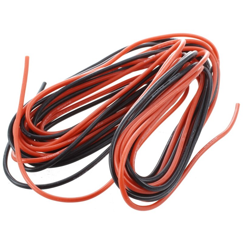 2X 26 Gauge & 20 Gauge & 24 Gauge Awg Silicone Rubber Wire Cable Red Black Flexible (Total 6 Pcs)