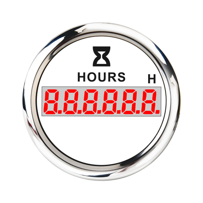 52mm Digital Hour Meter Waterproof For Car Boat Marine Auto Engine Hour Meters Time Hours Gauge With Red Backlight ​: WS