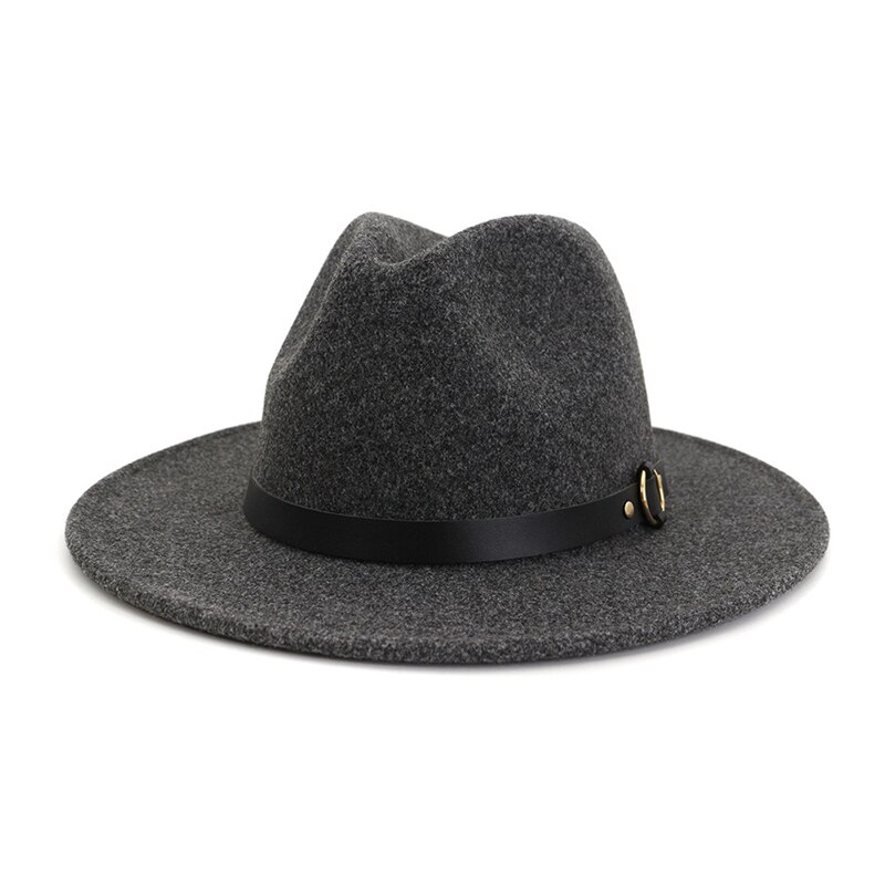 JAZZ FEDORA HAT- GRAY/WHITE