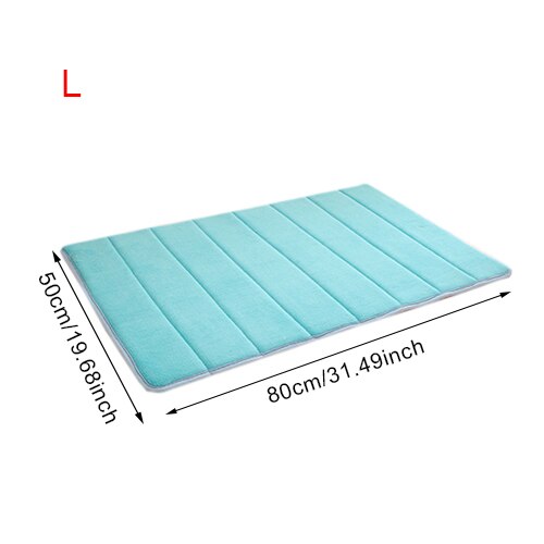 Wasser Absorption Teppich Schlecht matt Schlecht Teppich zottelig Speicher Schaum Tür Boden matt küche Wc Nicht-Unterhose Zubehör Produkte: hell Blau  L