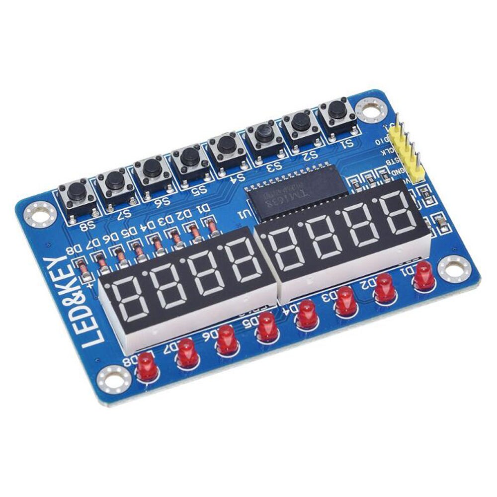 1 PCS TM1638 Keypad Digital Tube LED Display Module 8-bit Digital Tube/LED/Keypad without DuPont Wire