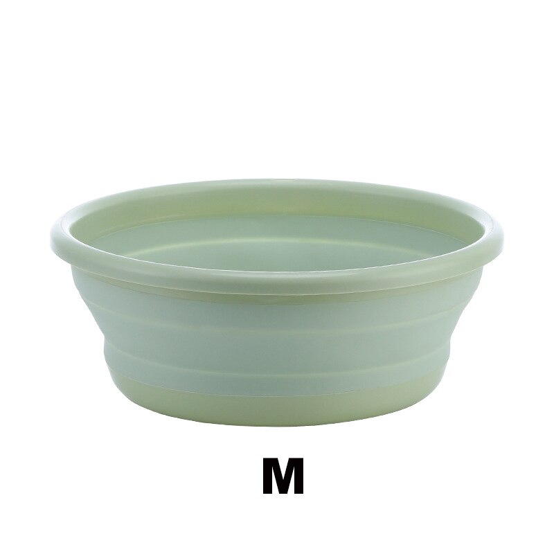 Folding Basin Kitchen Small Items Camping Supplies Housewares Household Cleaning Foldable Laundry Tub Bowl for Washing Durables: Green-M