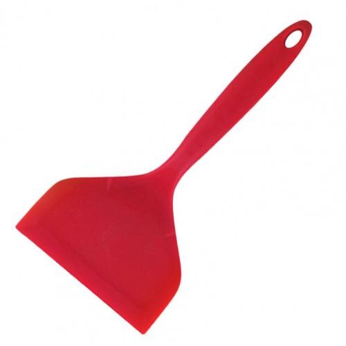 Silicone Spatula Lightweight Kitchen Accessory Silicone Beef Meat Egg Kitchen Wide Scraper Pizza Shovel Baking Spatula Tool: Red