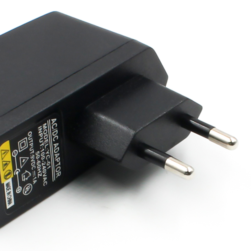 Dc 9 v 1a 9v 1a virtalähde  ac 100v-240v muuntaja adapteri eu pistoke laturi 5.5mm x 2.1mm 1000ma arduino diy kit