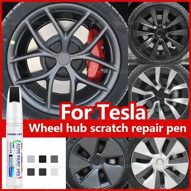 Für Tesla Modell 3Y S X Autorad Kratzer Reparaturstift Mattschwarz Dunkelgewehr Grau Silber Schwarz Mehrere Farben Lackreparaturstift