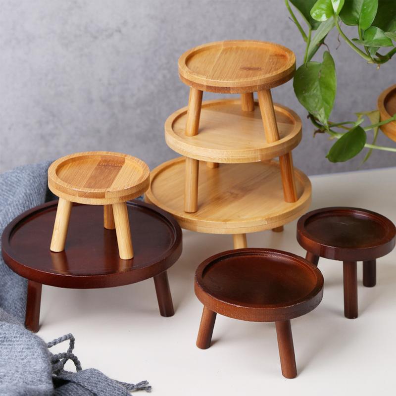 Support en bois pour plante d'intérieur, tabouret haut rond, moderne pour salon, porte-plante décoratif en bois pour canapé, salon