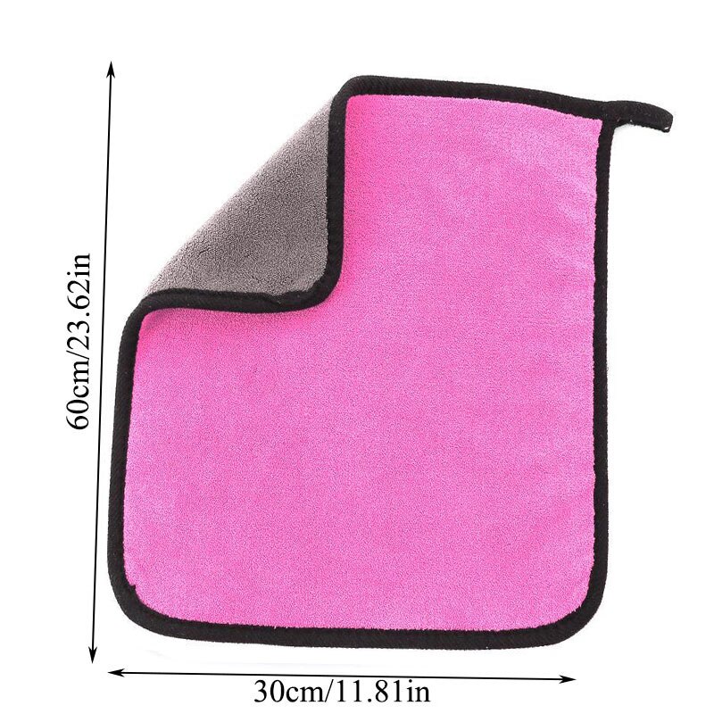 Chiffon en microfibre pour lavage de voiture, rose, violet, chiffon de séchage pour lavage de voiture, peluche, produits de nettoyage