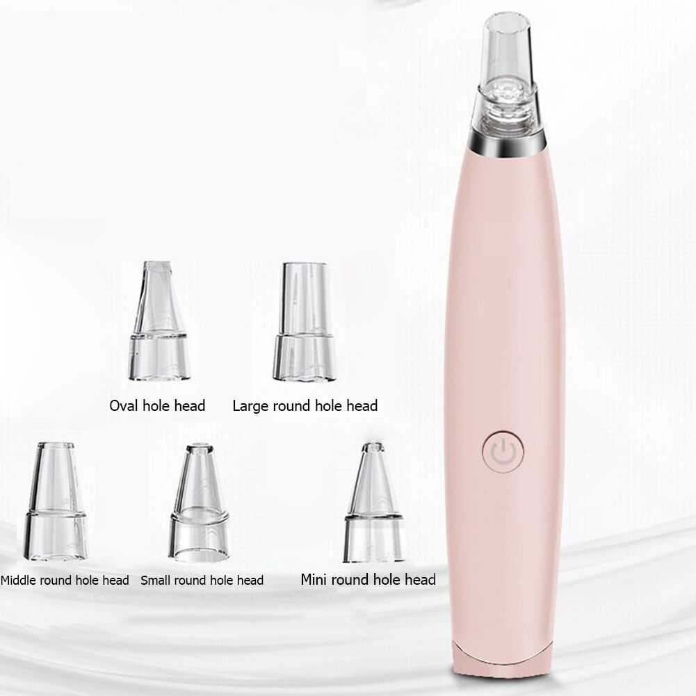 Vacuum Blackhead Remover Extractor Facial Skin Care Beauty Tool Nose Pore Acne Cleaner Facial Blackhead Extractor Instrument: Pink