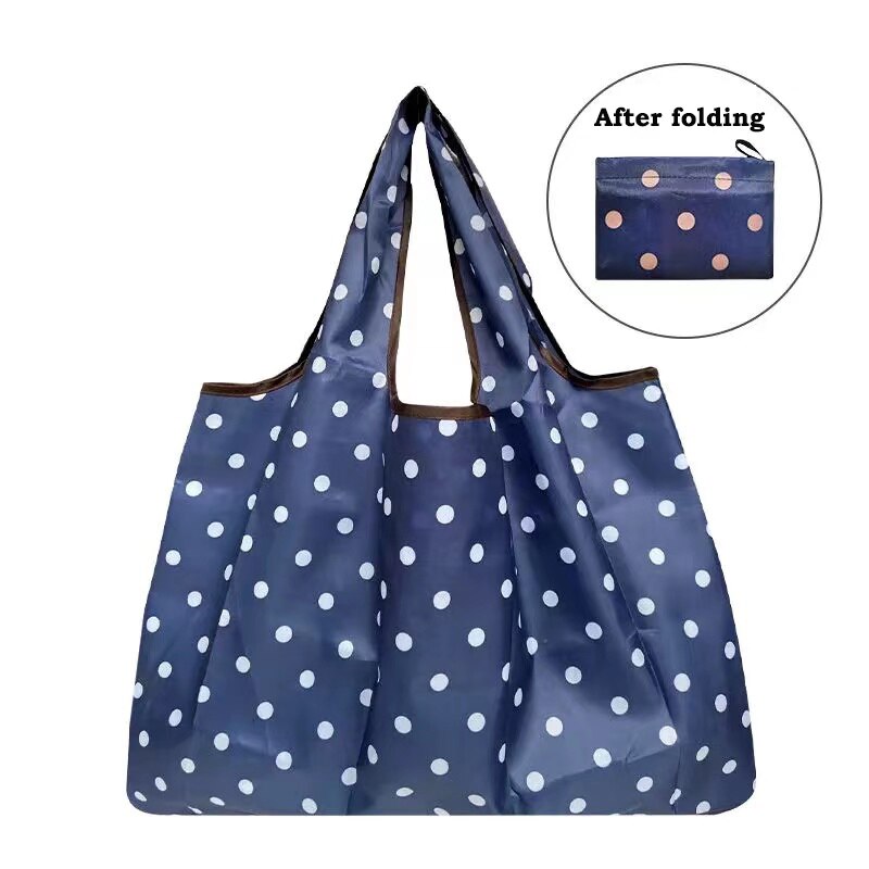Large Size Supermarket Grocery Bag Reusable Women's Handbag 50 Lb Shopper Shoulder Bag Foldable Shopping Bag Finishing Bag: 22042