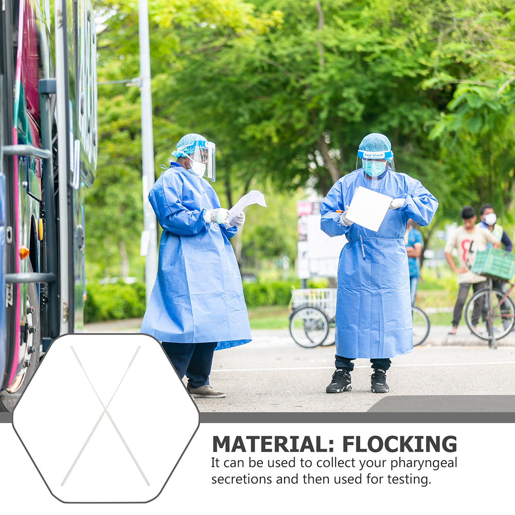 25pcs Specimen Collection Swabs Flocked Nasal Swabs Disposable Nasal Swabs