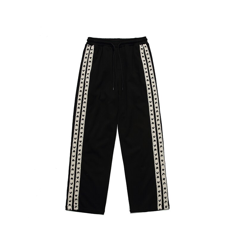 Pantalon de survêtement Hip Hop, Streetwear japonais, Jogging décontracté pour couple, pantalon Harajuku, printemps automne: M / Black