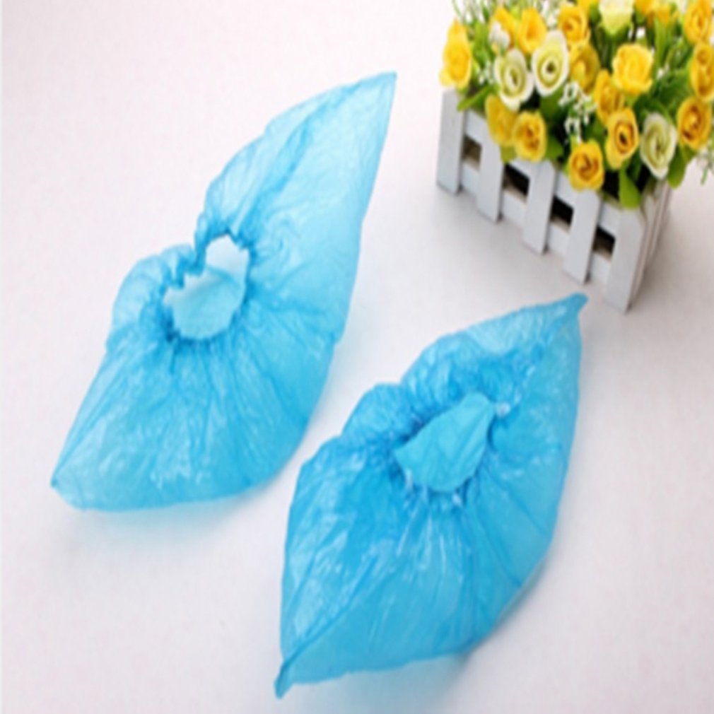 20 Paar Wegwerp Plastic Boot Covers Waterdichte Schoen Covers Antislip Waterbestendig Voetbeschermers Voor Binnen Buiten