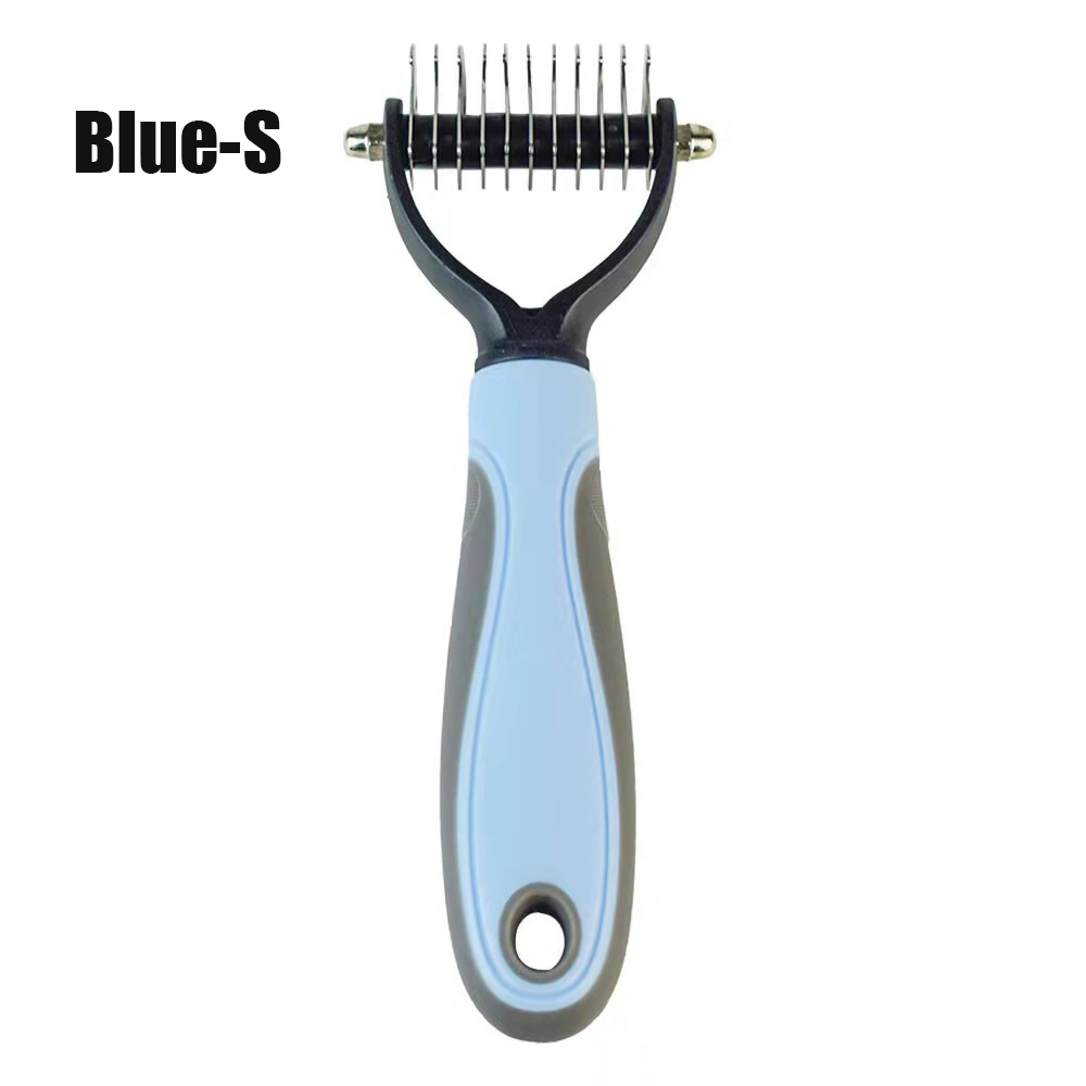 Professionele Pet Dehedding Borstel Hond Haar Verwijderaar Huisdier Bontknoop Cutter Puppy Kattenkam Borstels Honden Trim Shedding Benodigdheden: green