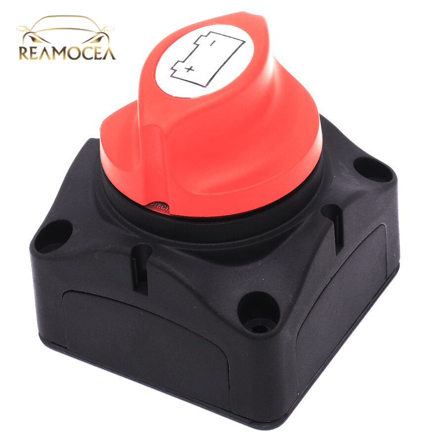Reamocea 600A 12V/24V Car Battery Isolator Main Switch Emergency Stop Pole Separator Cut On Off Large For SUV RV Marine Boat