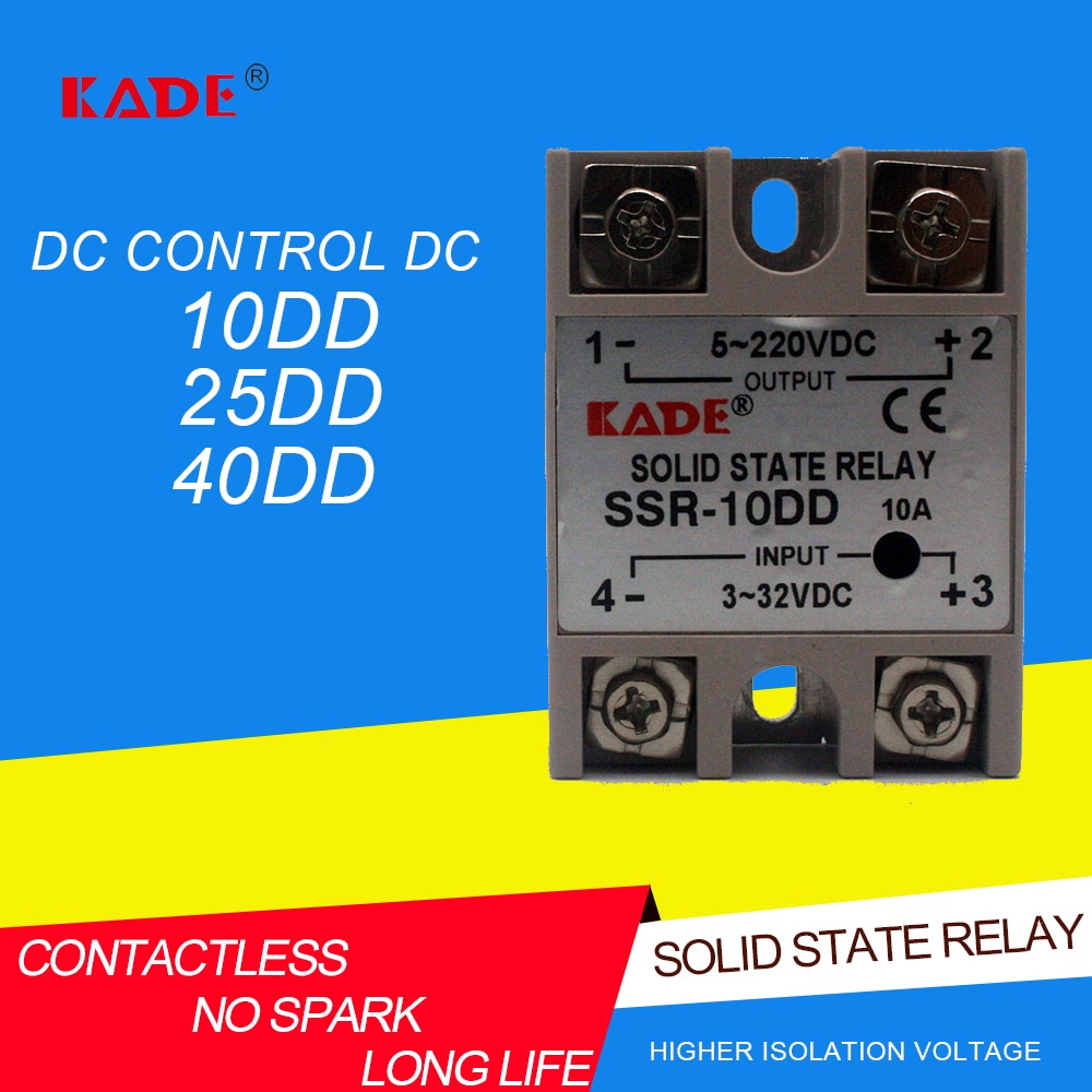 Ssr  -10dd/25dd/ 40dd dc control dc ssr white shell single phase solid state relæ