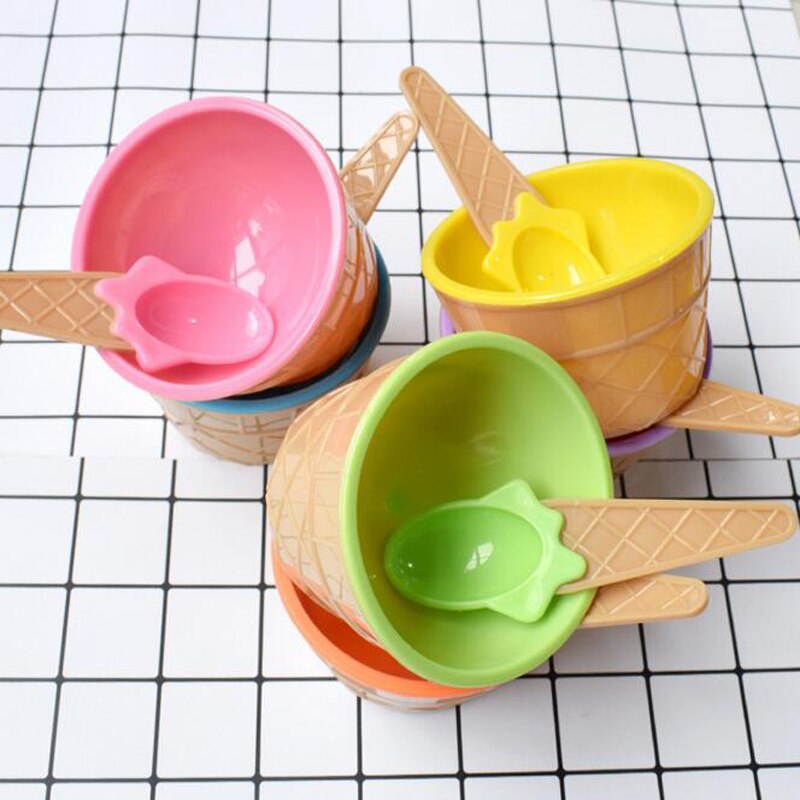Safe Feeding Baby Bowls Plates Children's Tableware Food Containers Cups Kids Dishes Ice Cream Bowls Spoons Dinnerware