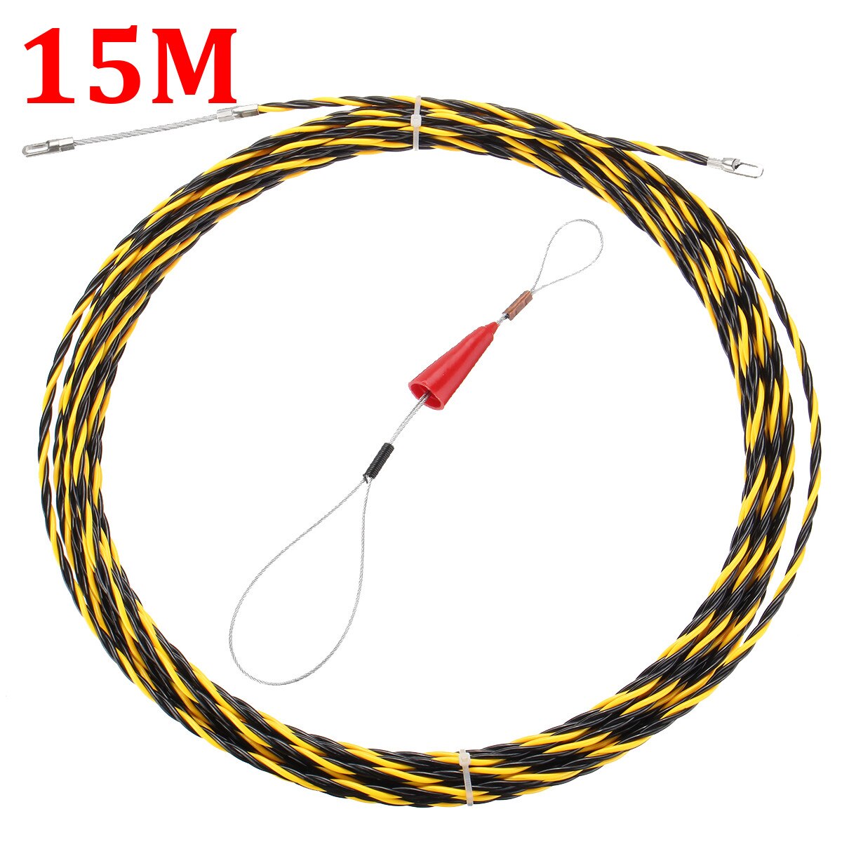 5mm Durable Guide Threading Device Fiberglass Electric Wire Cable Push Pullers Duct Snake Rodder Fish Tape Wire 5m to 30m Length: 15M
