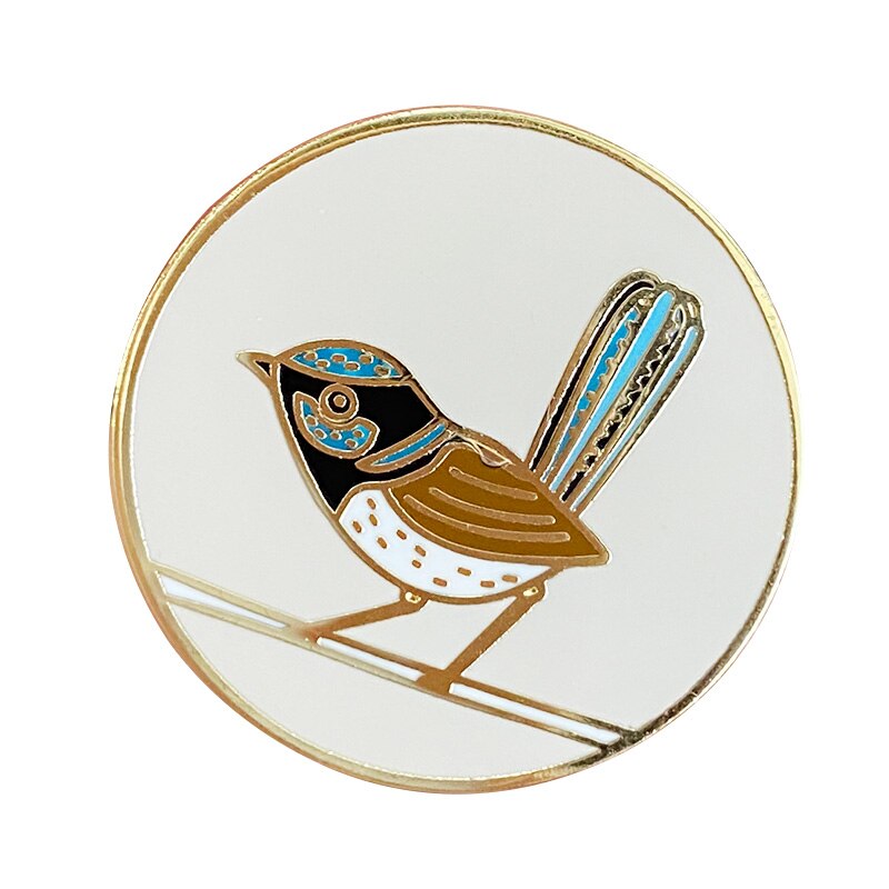 Superb Fairywren Badge Australia's Rare Bird Pin