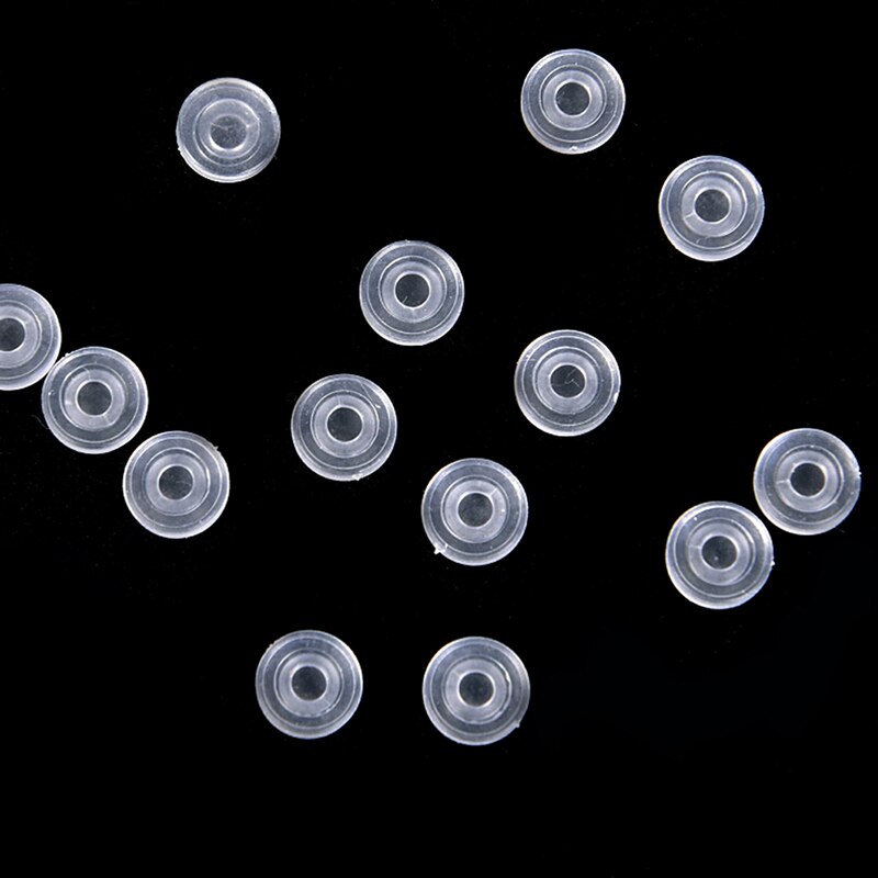 50 piezas Clip de oreja Anti-dolor almohadilla suave transparente de silicona Anti-dolor Pad para pendientes accesorios de la joyería DIY conclusiones