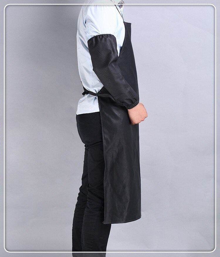 Mens Womens Cafe Commercial Restaurant Chef Kitchen Aprons Convenient,Waterproof and oil-proof PU apron.