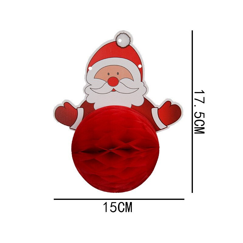 Kerstversiering site decoratieve papieren beugel kerstproduct kerstman sneeuwpop papieren bal latte art